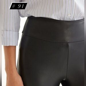 [#91] NWT, Black Pleather Pants, Size 22